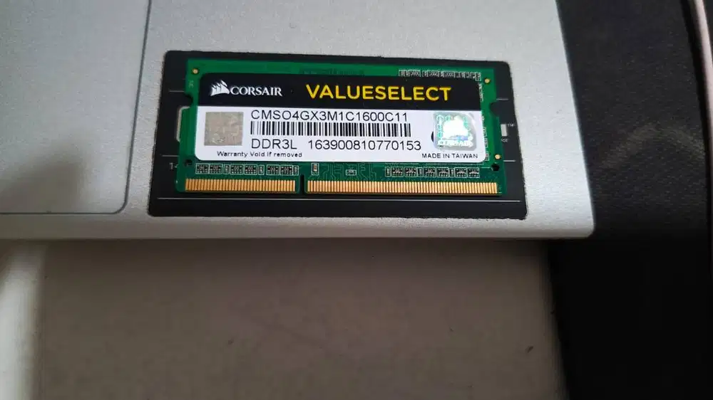 RAM Laptop Bekas Normal Tested_Corsair ValueSelect 4GB DDR3L 1600MHz