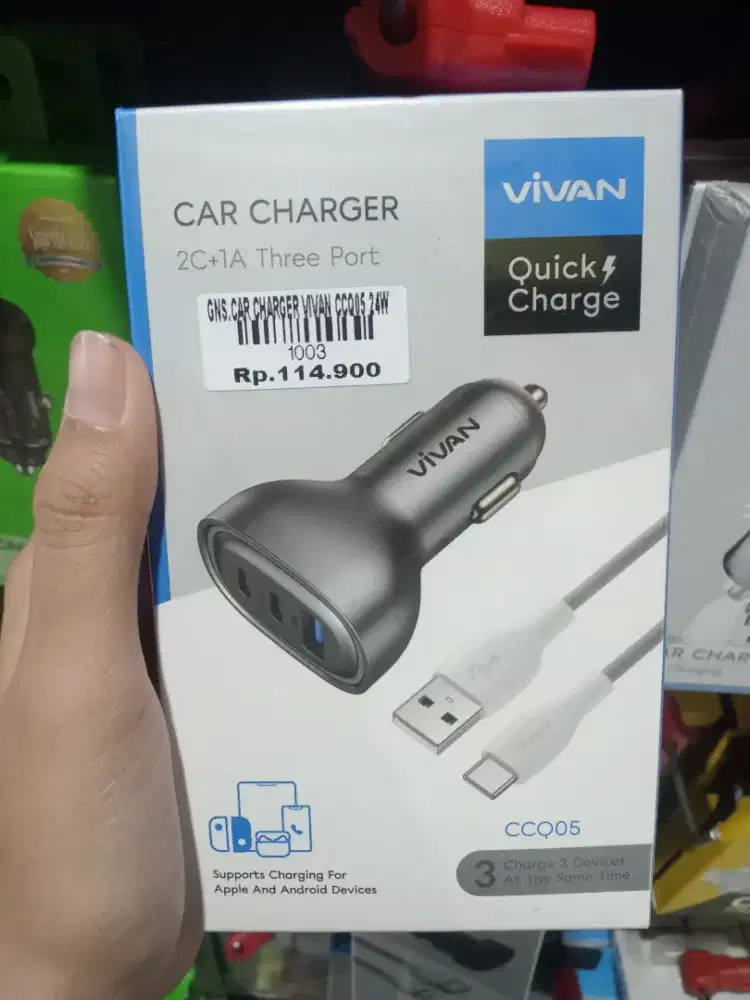 CAR CHARGER VIVAN CCQ05 24W| ATLANTIS DAHSYAT