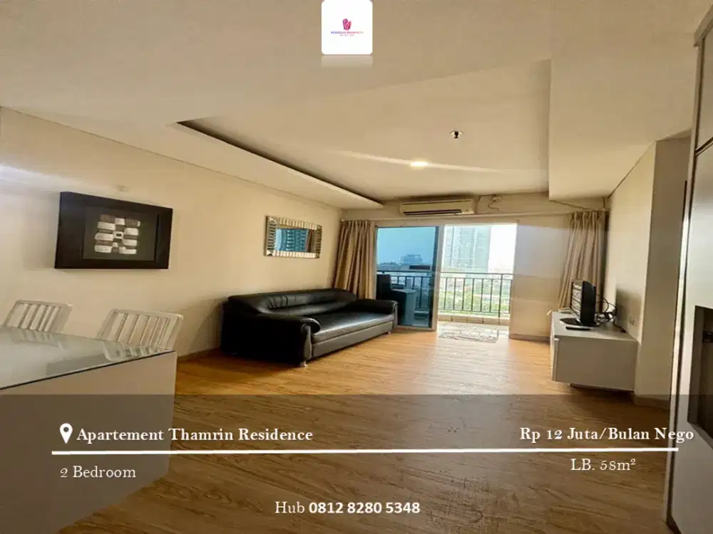 Disewakan Apartement Thamrin Residence2BR Full Furnished Tower D