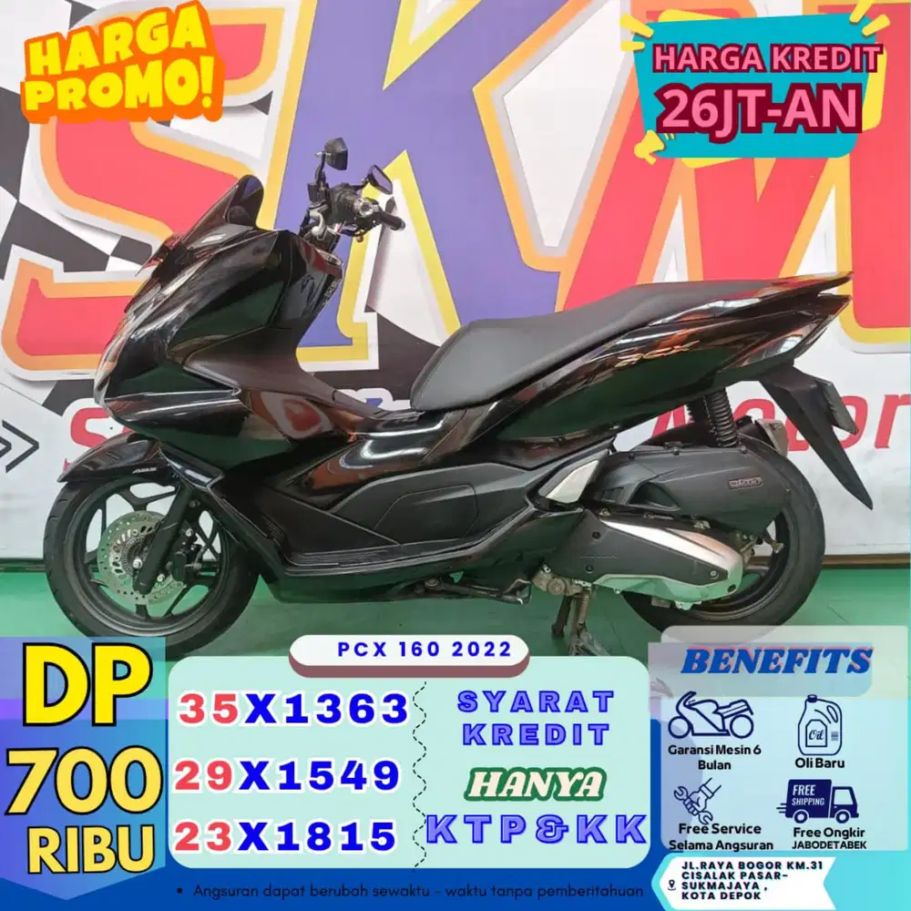 Dp 700rb kredit pcx 160 2022 km low bergaransi