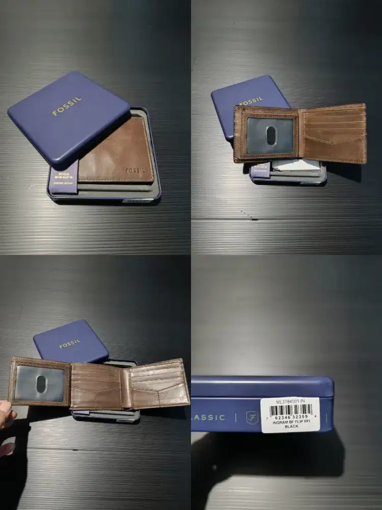 Fossil Wallet Derrick RFID Flip ID Bifold
