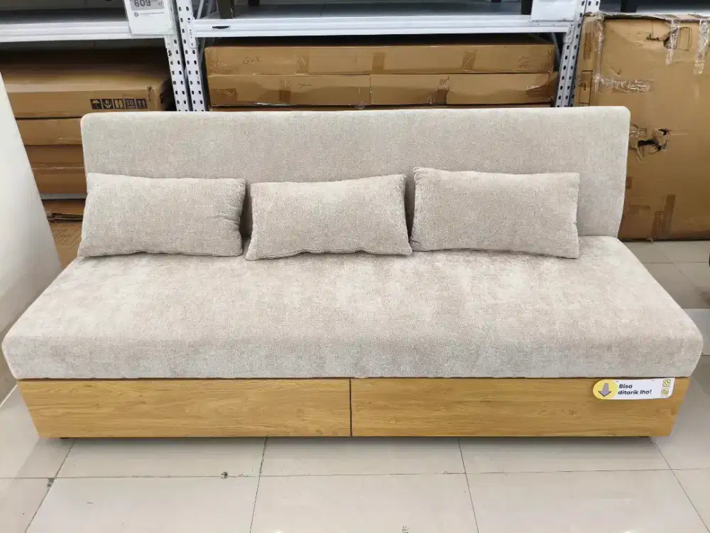 SELMA Melofa Sofa Bed 3 Seater Minimalis dengan Laci Penyimpanan