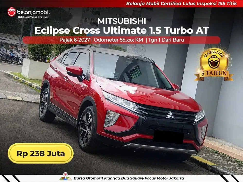 [PAJAK PANJANG] Mitsubishi Eclipse Cross Ultimate 1.5 Turbo 2020/2021