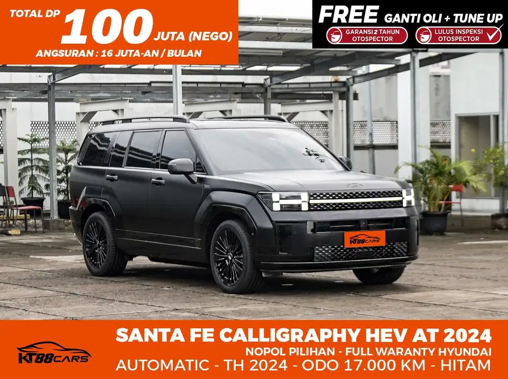 [BERGARANSI] HYUNDAI SANTAFE CALIGRAPHY HEV THN 2024 HITAM GENAP