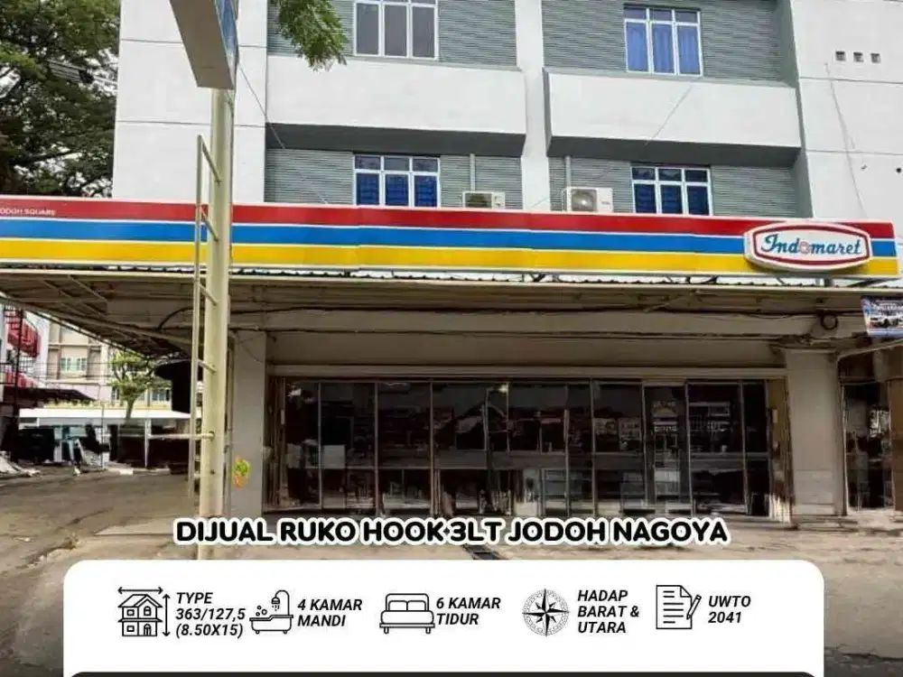 Dijual Ruko Hook Komplek Jodoh Square Batam
