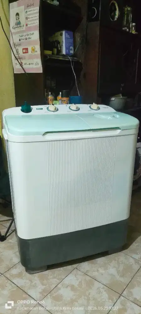 mesin cuci 2 tabung Sanken 7,5 KG