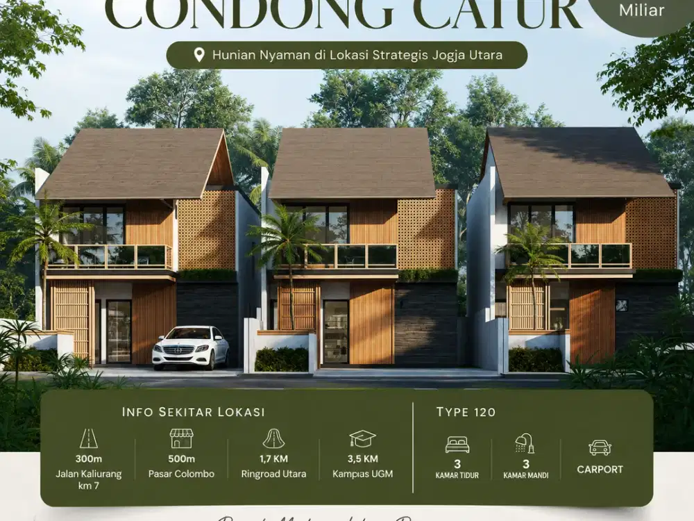 Jl Kaliurang KM 7 Rumah 2 Lantai Type 120 Lokasi Strategis