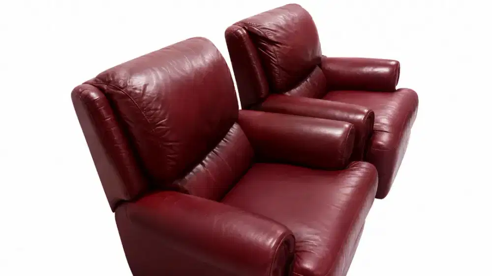 Sofa reclining warna maroon  2 set