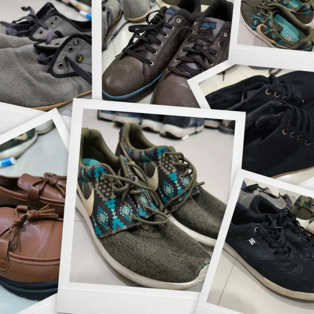 50K Rp AJA! Borongan 7 Sepatu Bekas Ori Nike Adidas DC (Nego)