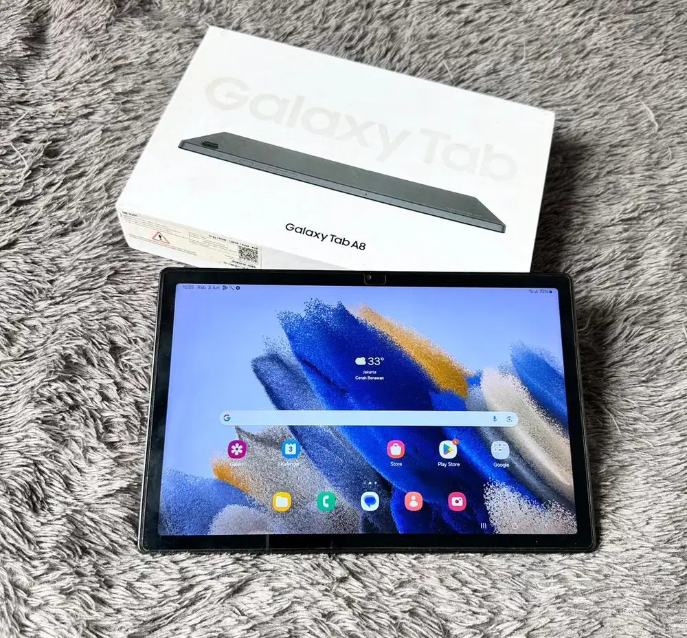 Tablet Samsung Galaxy Tab A8 4/128GB LTE 4G Bisa Kartu Mulus Fullset