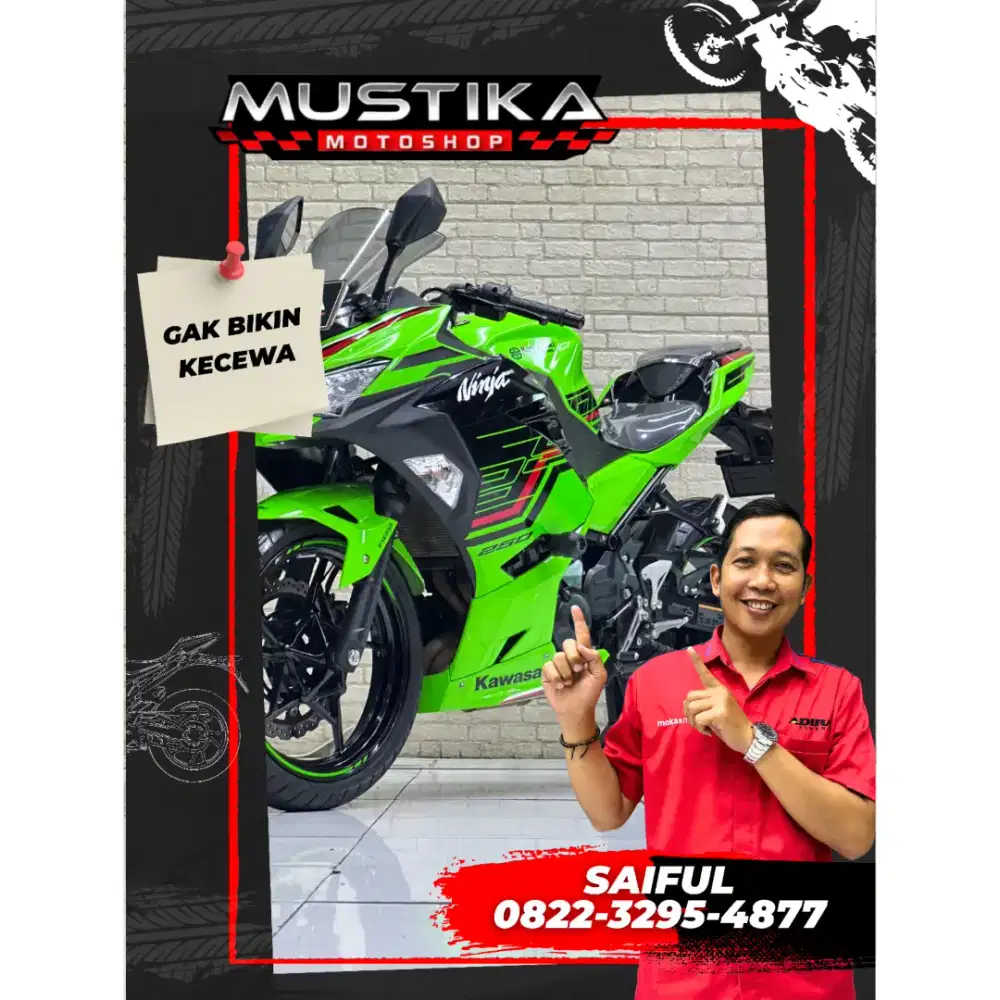 Odo 5rb Istimewa!!Kawasaki Ninja 250 Keyles ABS 2023 Mulus-Mustika