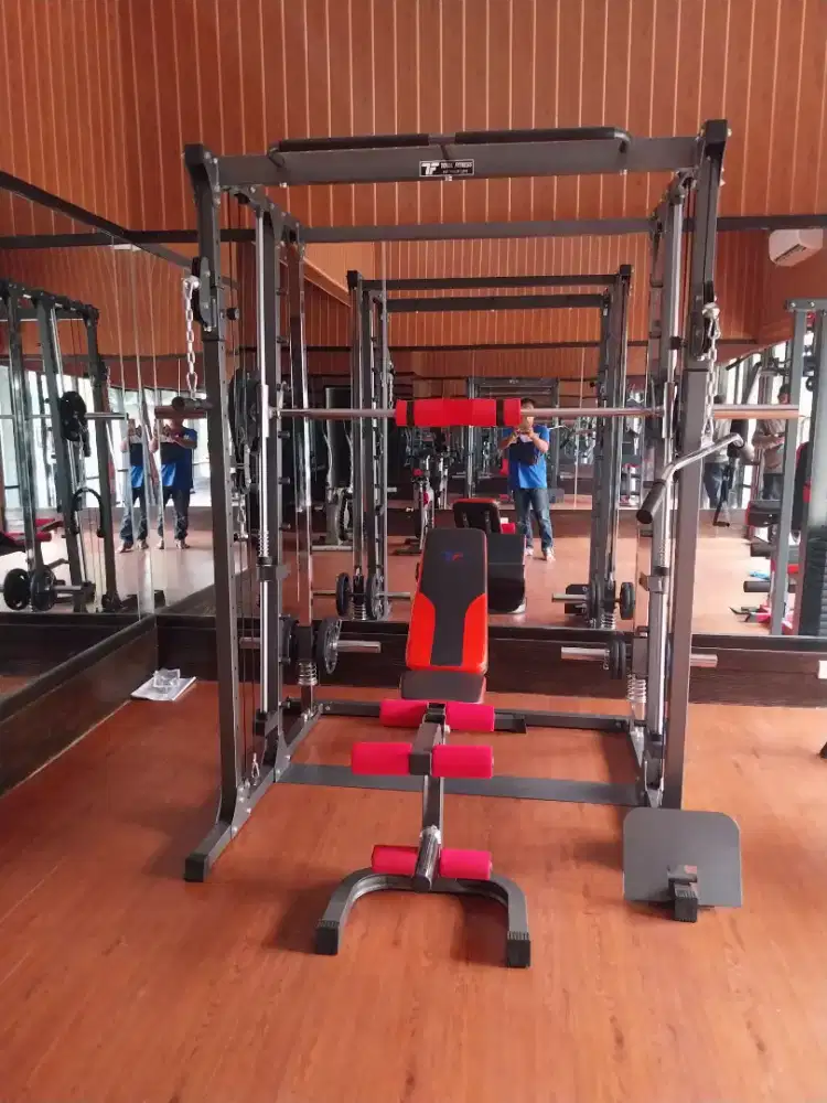 SMITH MACHINE TL 022 POWER RACK FREE PLATE BEBAN 40 KG ALAT FITNESS