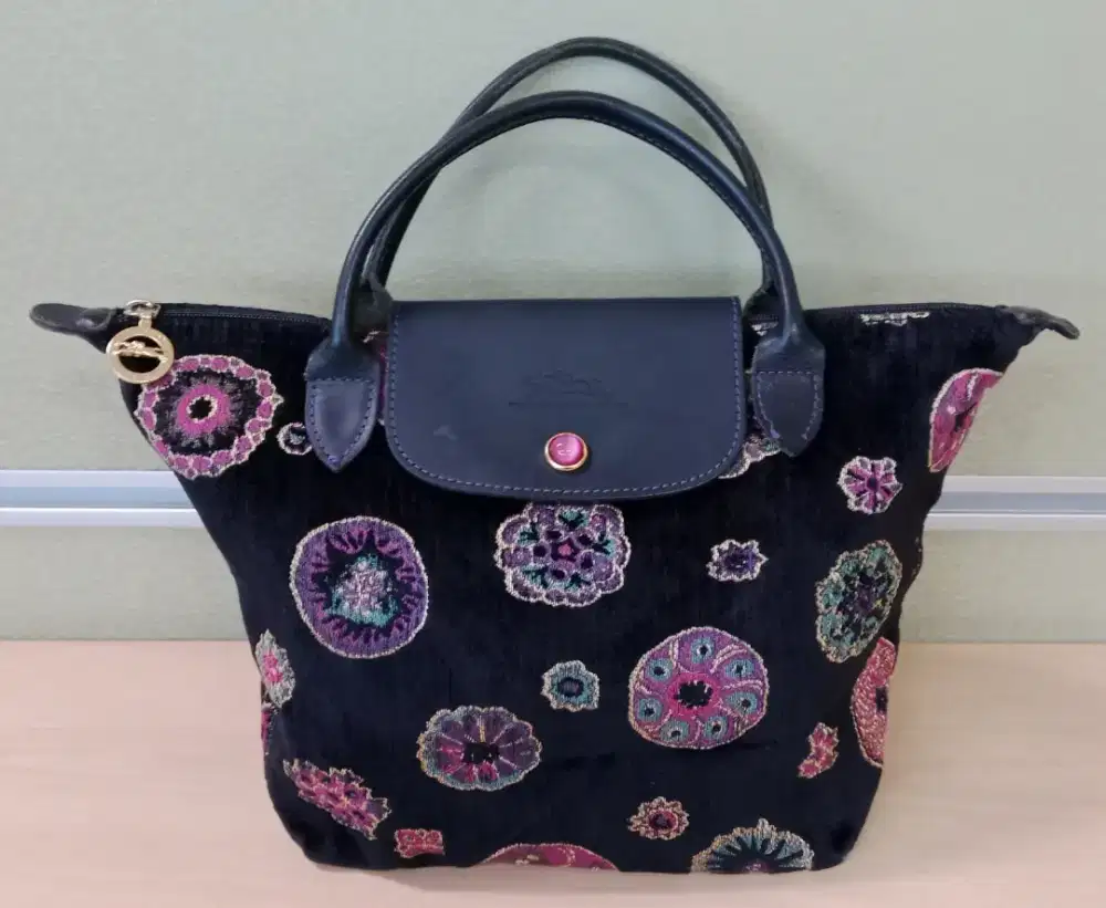 Tas Handbag Wanita Longcham Motif