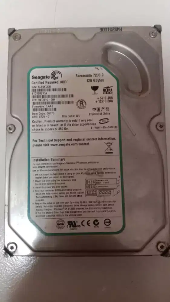 hardisk seagate 120gb murahhh