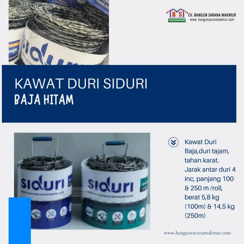 KAWAT DURI BAJA 100 METER DAN 250 METER