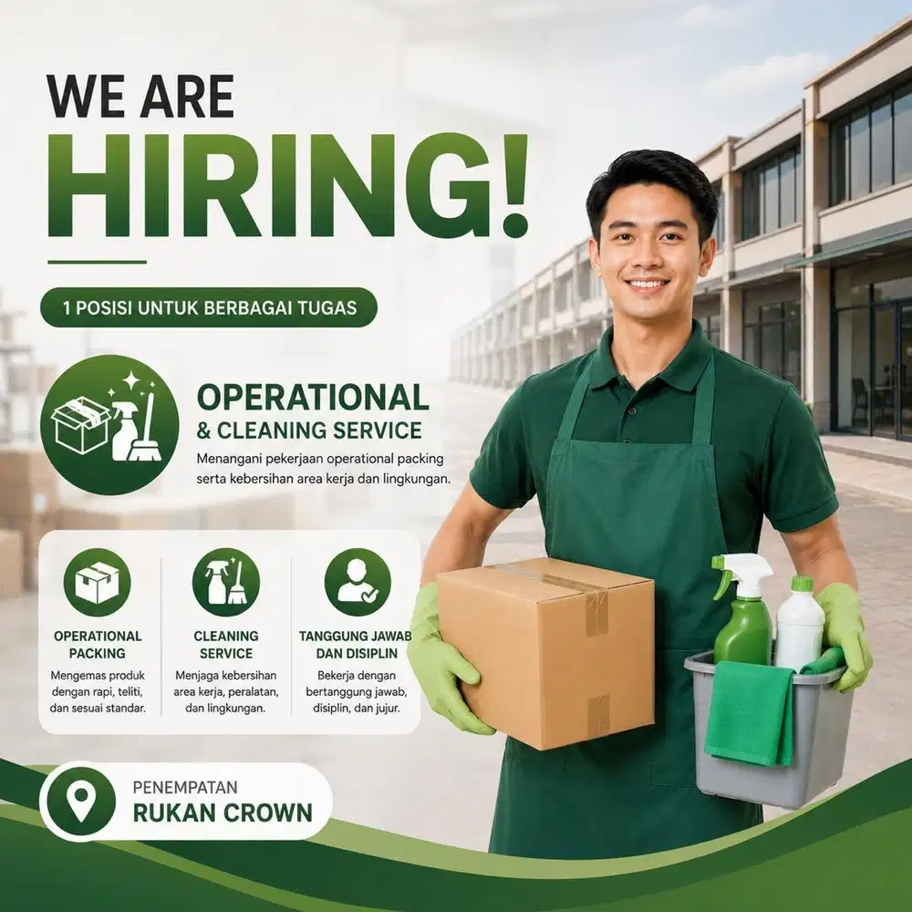 Lowongan Kerja Operational Packing & Cleaning Service