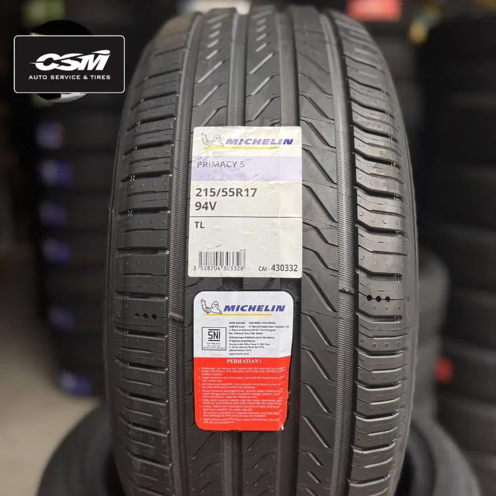 Michelin Primacy 5. 215/55/17. Utk HRV, Juke, Innova Reborn/Venturer