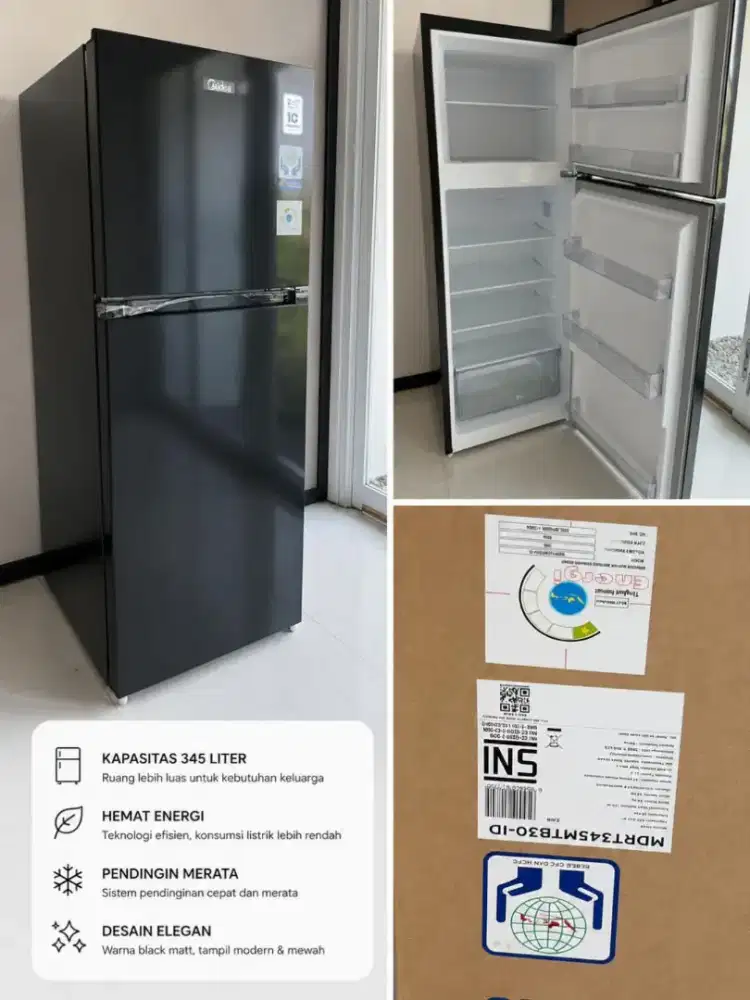 Kulkas 2 Pintu - Black matte