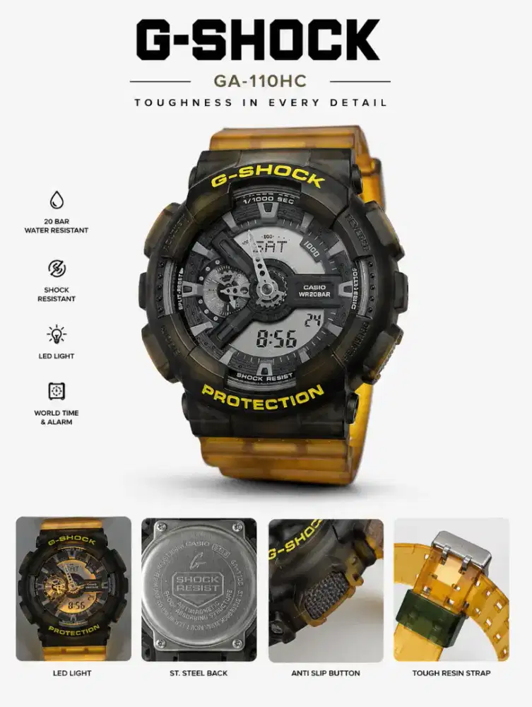 Jam G-SHOCK GA 110 AUTHENTIC CUSTOM STRAP PREMIUM AFTERMARKET