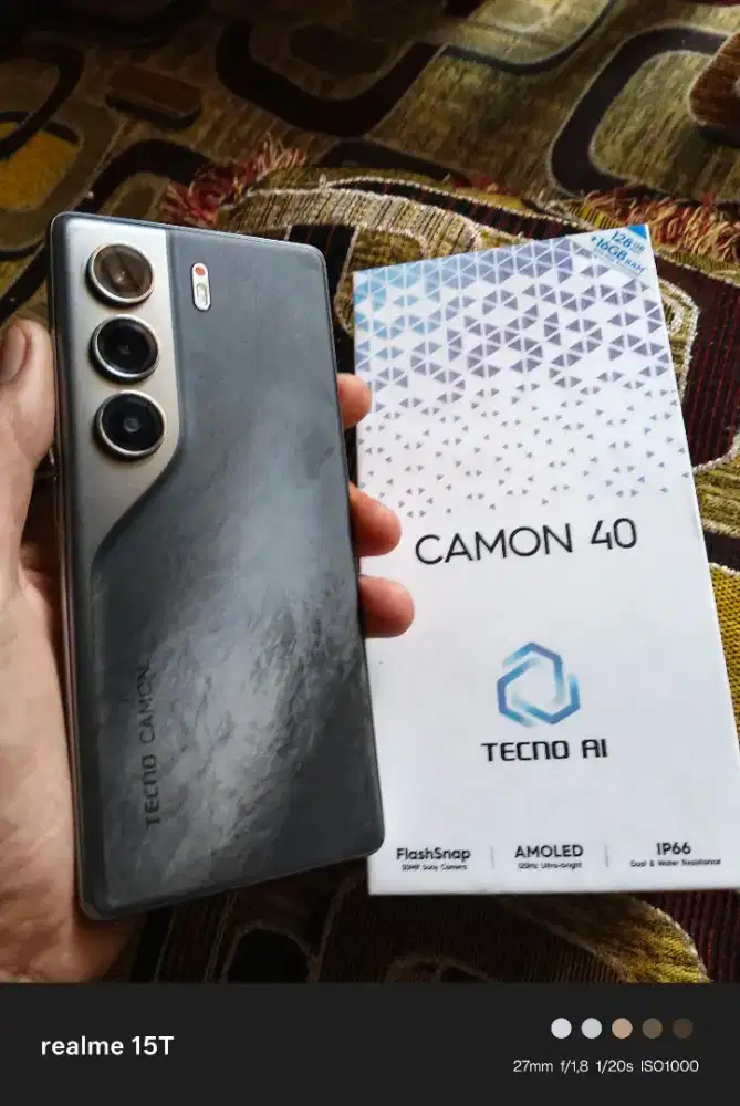 Tecno camon 40 8/128 istimewa seperti baru full ori