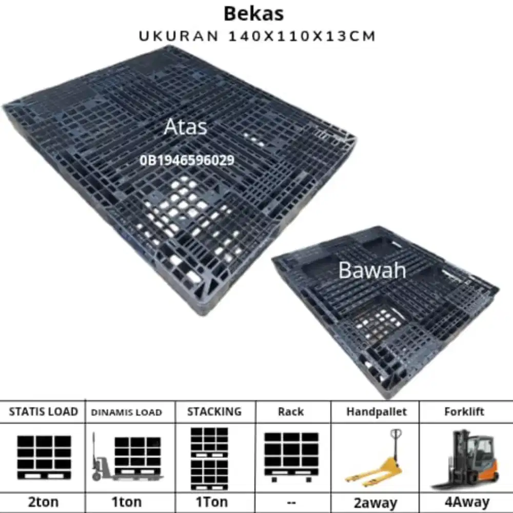 Palet plastik new kuat untuk gudang