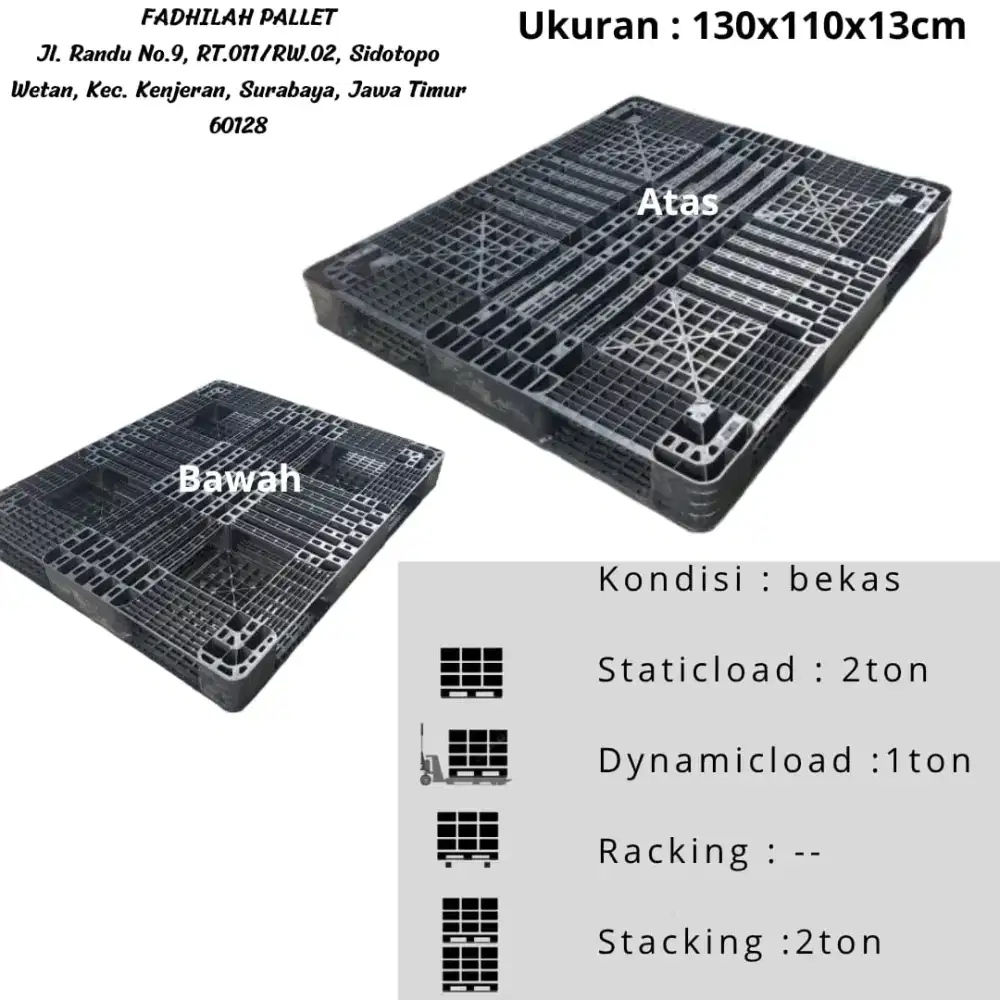 Pallet plastik second layak industri