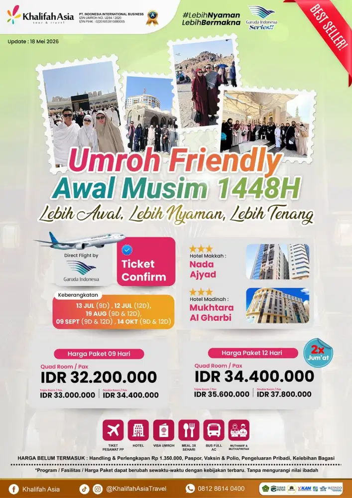 TRAVEL UMROH DAN HAJI PT KHALIFAH ASIA