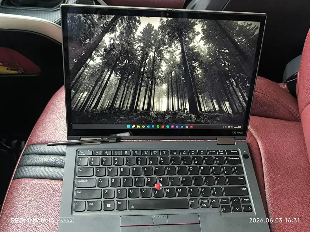 Laptop 2 in 1 X13 G3 I7 gen 12 512gb ram 16gb plus stylus+tas+charger