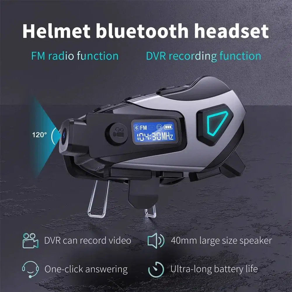 Headset Helm Canggih K10, Dukungan Layar & Kamera, Radio FM