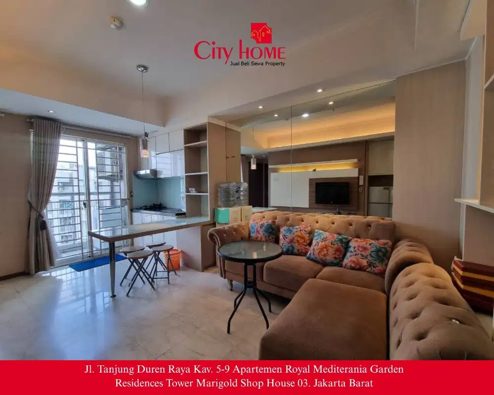 Sewa Apartemen Furnished di Royal Mediterania Garden Residences