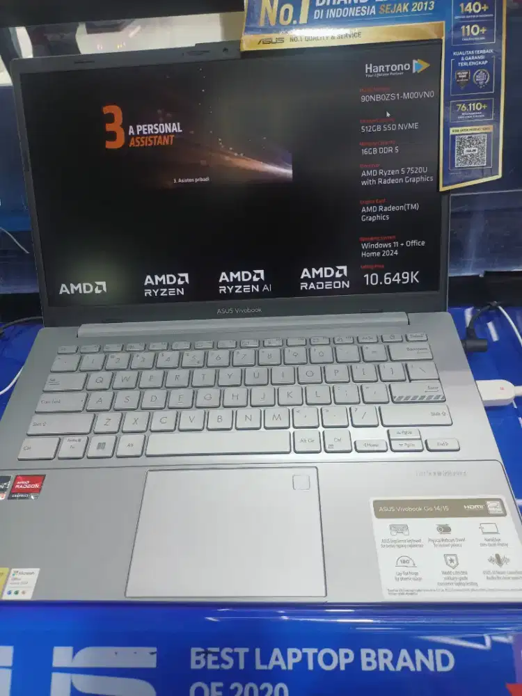 Cicilan tanpa kartu kredit DP 0% Laptop Asus 16/512GB