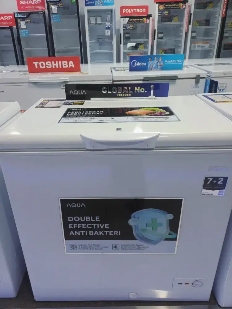 Cicilan tanpa kartu kredit DP 0% Freezer AQUA