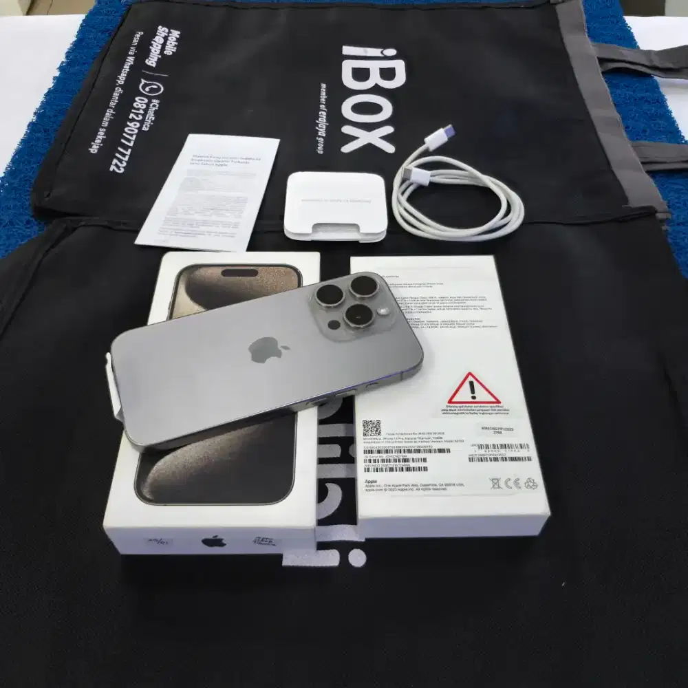 Iphone 15 Pro 128gb 99% like new BH 85% Ex Grs resmi iBox