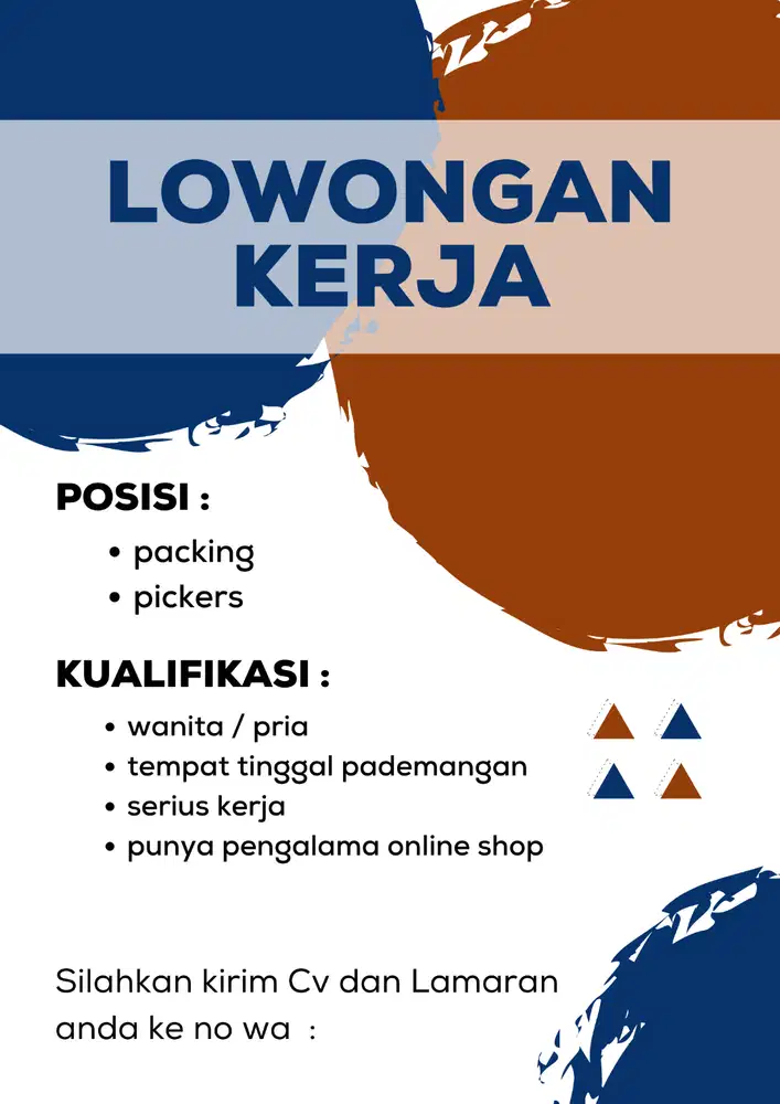 lowongan kerja packing pickers online shop