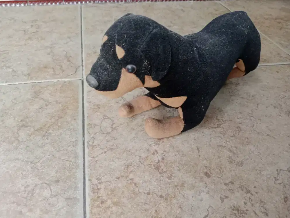 Boneka anjing warna hitam