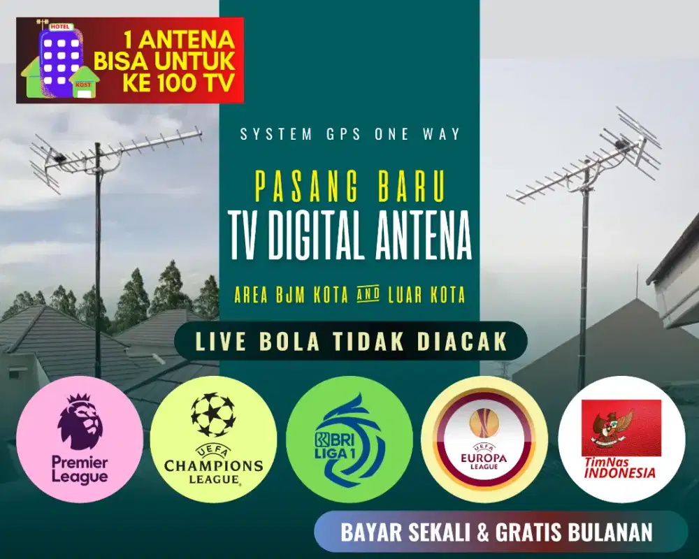 LIVE Bola #Antena tv dan pasang