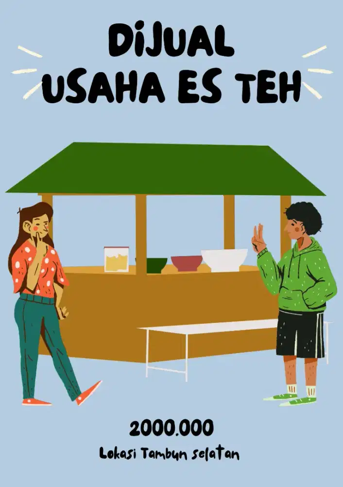 Jual usaha Es teh