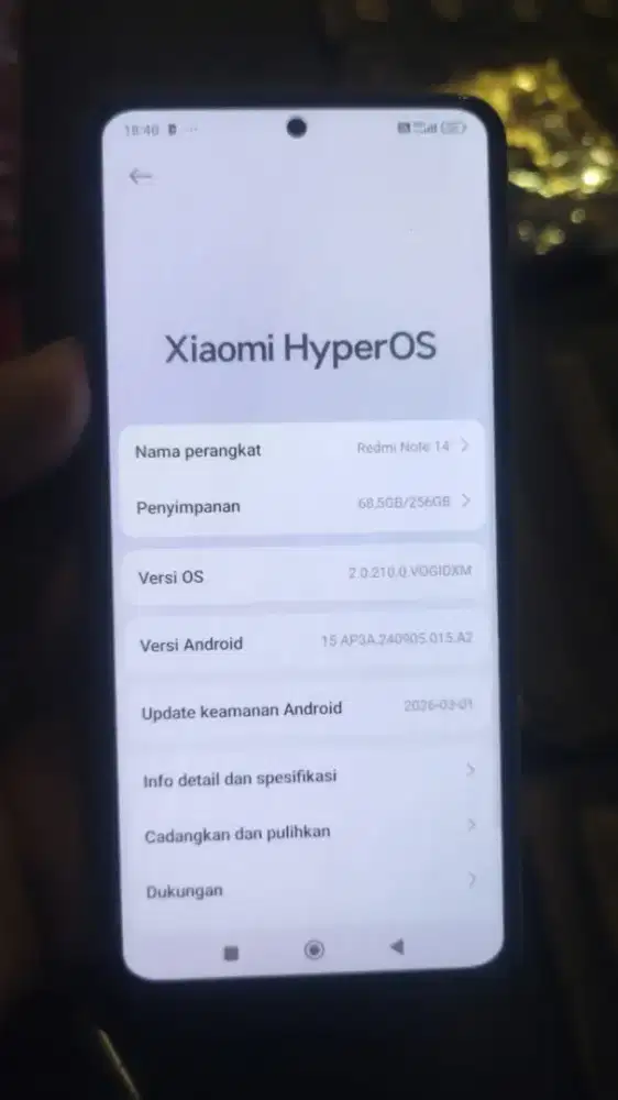 Xiomi note 15 8/256