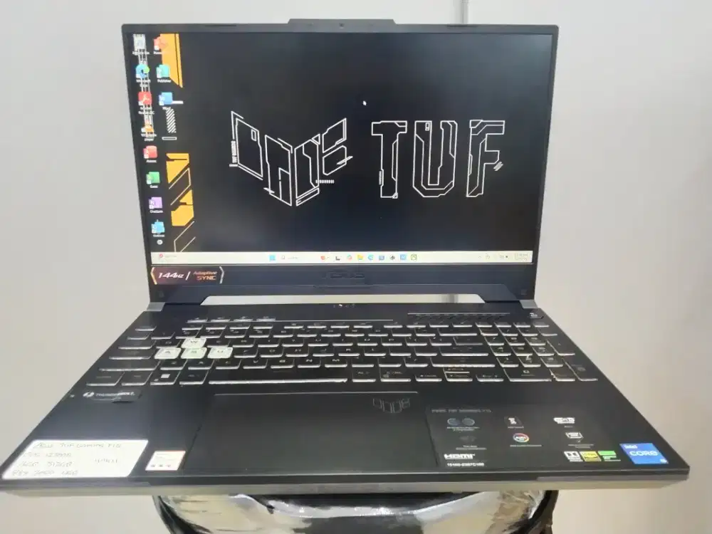 ASUS TUF F15
Core i5 12500H
RAM16GB/SSD 512GB
RTX3050 4GB 144Hz