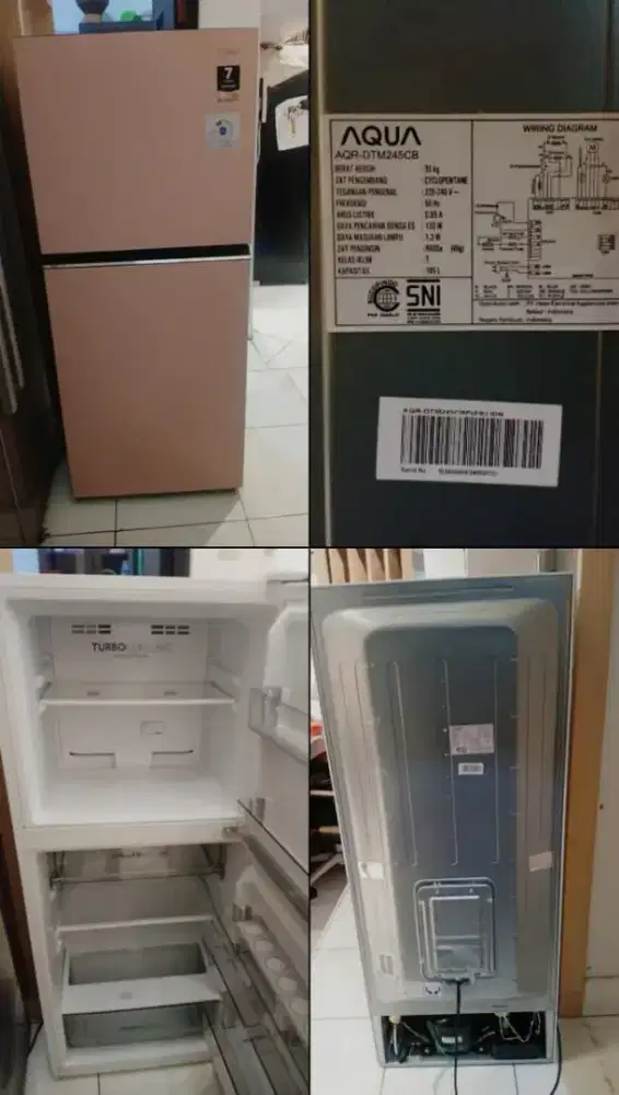 Kulkas aqua 2 pintu ( AQR DTM 245 )