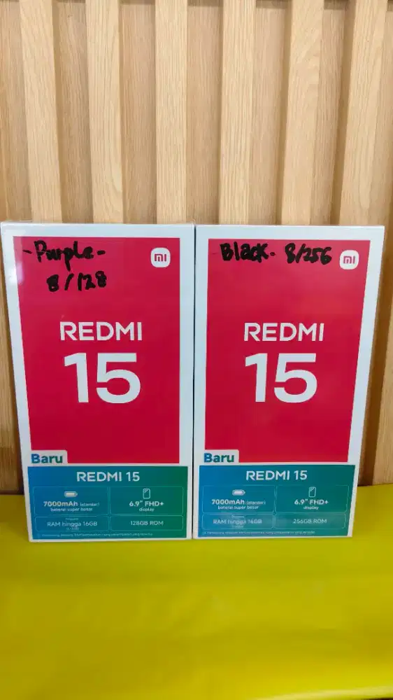 REDMI 15 8/128 & 8/256 BARU
