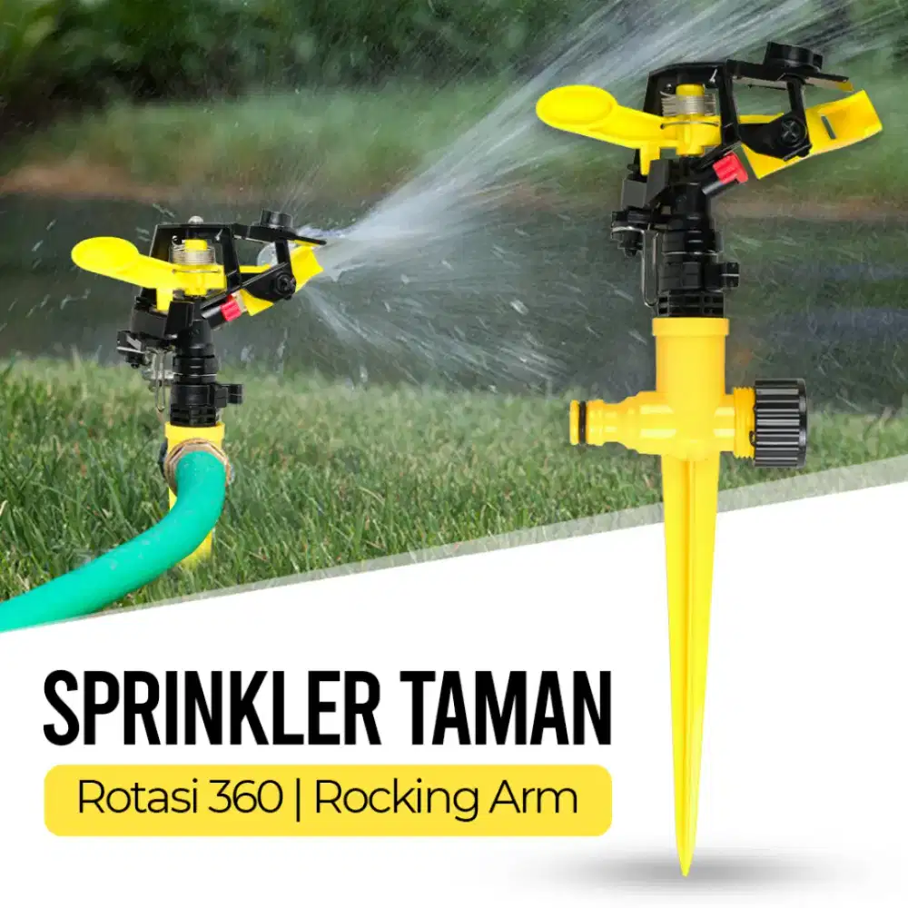 SANON Alat Penyiram Tanaman Otomatis Taman Rotasi 360 Sprinkler