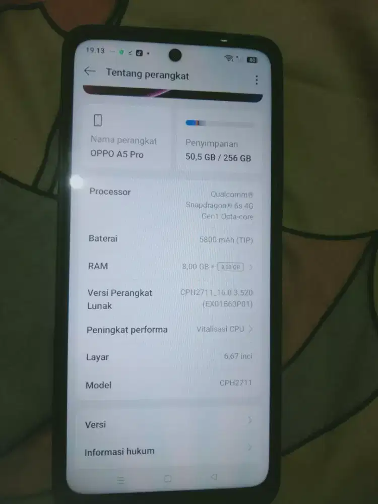 DIJUAL HP OPPO A5 pro