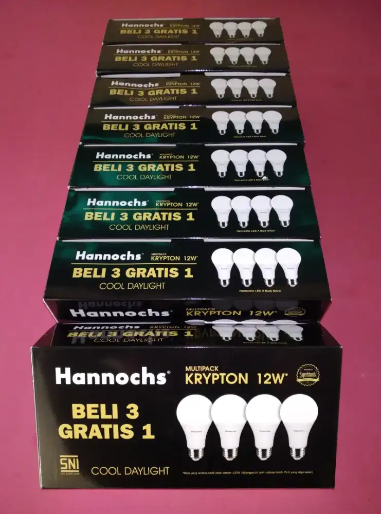 LAMPU LED HANNOCHS 12 WATT 8 PACK = 32 BIJI
JAMIN BARU DAN ORI