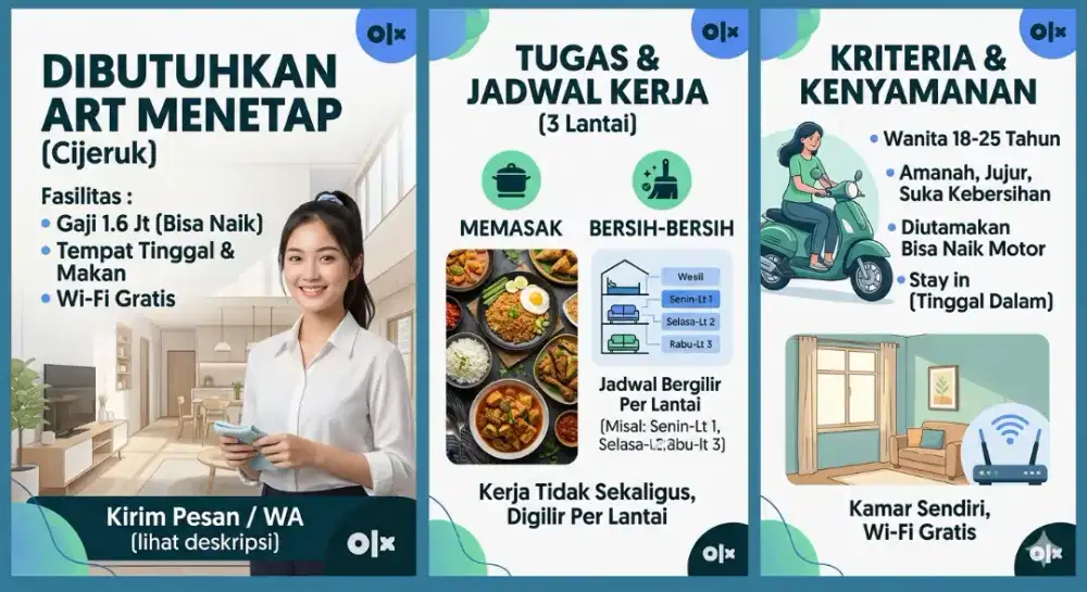 [[DIBUKA LOWONGAN] MENCARI ASISTEN RUMAH TANGGA - MENETAP/STAY IN