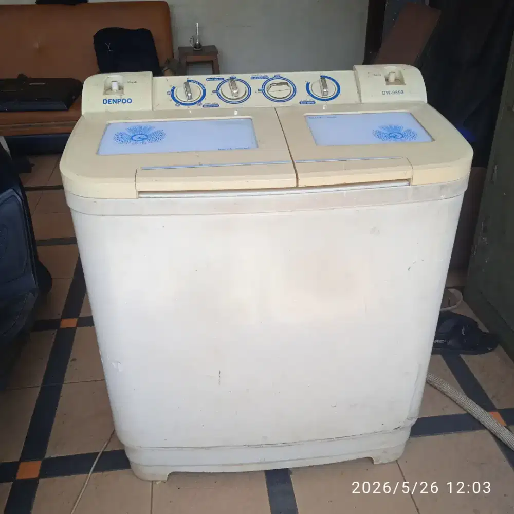 DIJUAL mesin cuci dua tabung merk DEMPO kapasitas 9,2 kg