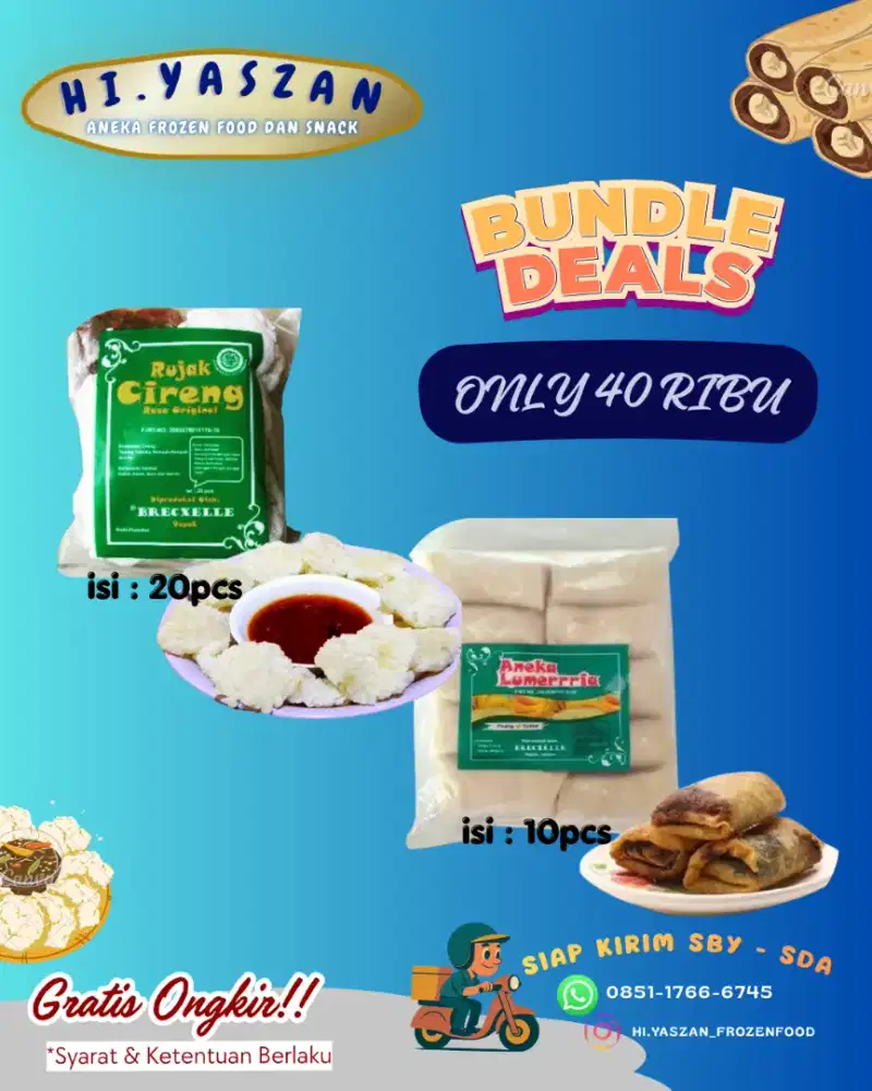 Frozen food rujak cireng + pisang lumer