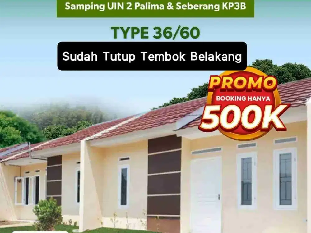 Rumah Subsidi Siap Huni Dekat Kantor Dinas Pendidikan Banten