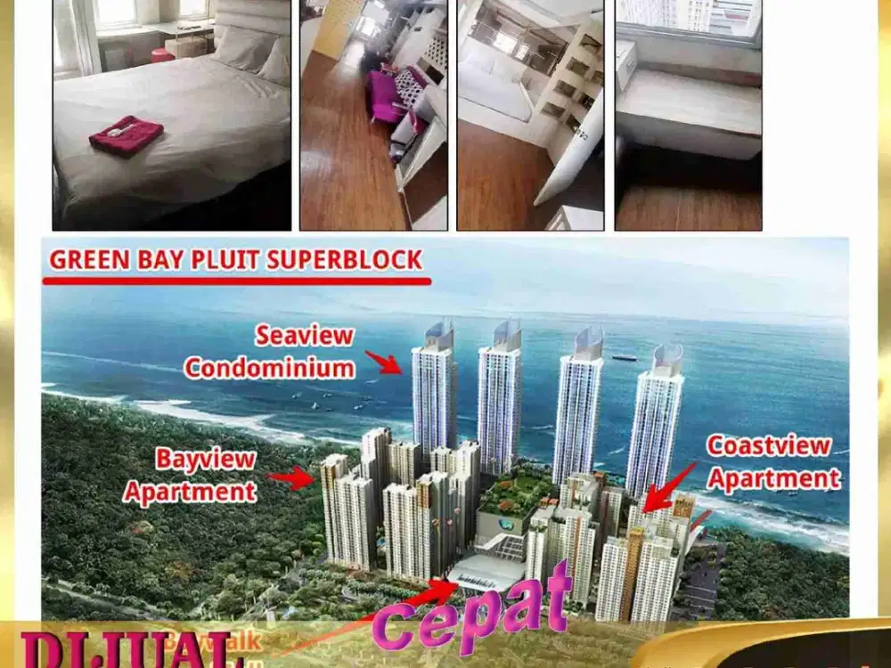 DIJUAL  12. UNIT APARTEMEN STUDIO - 2 BR  GREE BAY PLUIT PENJARINGAN JAKARTA UTARA