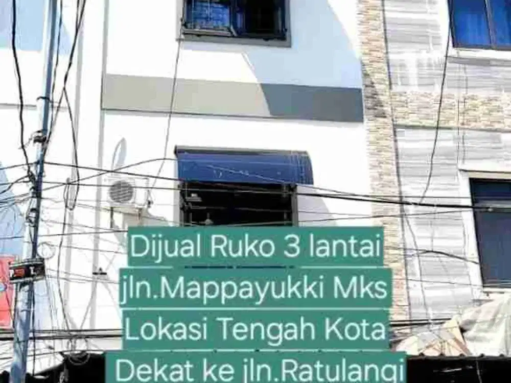 Dijual Ruko 3 Lantai di Jl. Mappanyuki Makassar
